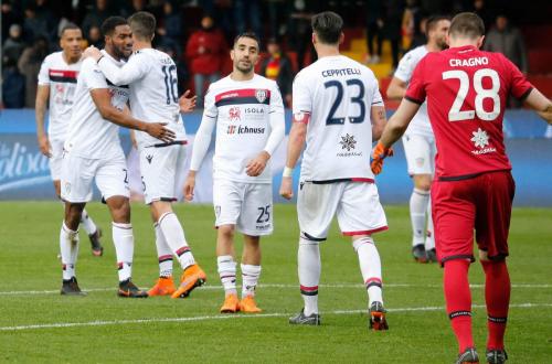 BENEVENTO-CAGLIARI. ESULTANZA FINALE