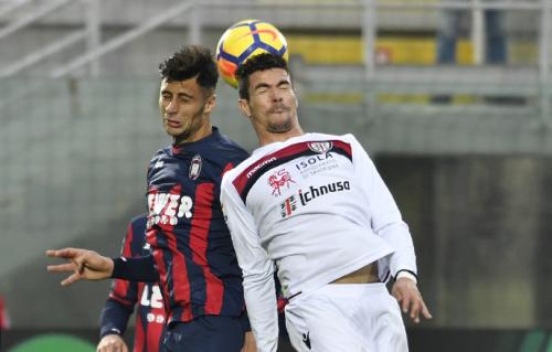 CROTONE-CAGLIARI 28-01-18. DIEGO FARIAS E MANDRAGORA  .SILPRESS/GIUSEPPE PIPITA