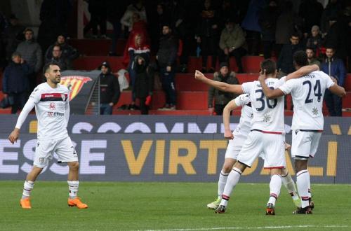 BENEVENTO-CAGLIARI. ESULTANZA FINALE