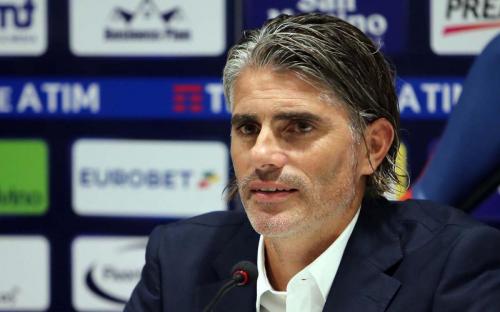 Cagliari (CA) 18 10  2017  Sardegna Arena - Conferenza stampa di presentazione nuovo allenatore del Cagliari Diego Lopez Nella foto:  Diego Lopez SILPRESS/ENRICO LOCCI