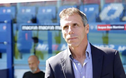 Cagliari (CA)  15 10  2017 Campionato Serie A TIM incontro Cagliari - Genoa Nella foto:   Nella foto:   Carlo Catte, Tommaso Giulini, Gianfranco Zola, Stefano Filucchi, Mario Passetti SILPRESS/ENRICO LOCCI