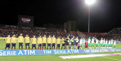 Cagliari (CA) 20 08 2017 Campionato Serie A TIM incontro Cagliari - Sassuolo Nella foto:  giocatori schierati SILPRESS/ENRICO LOCCI